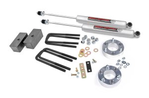 Toyota Tundra Suspension Lift Kit - Front + Rear - Rough Country - 2.5 Inch Lift, Rough Country Premium N3 Shocks, T6061 Billet Aluminum Strut Spacers - '00-'06